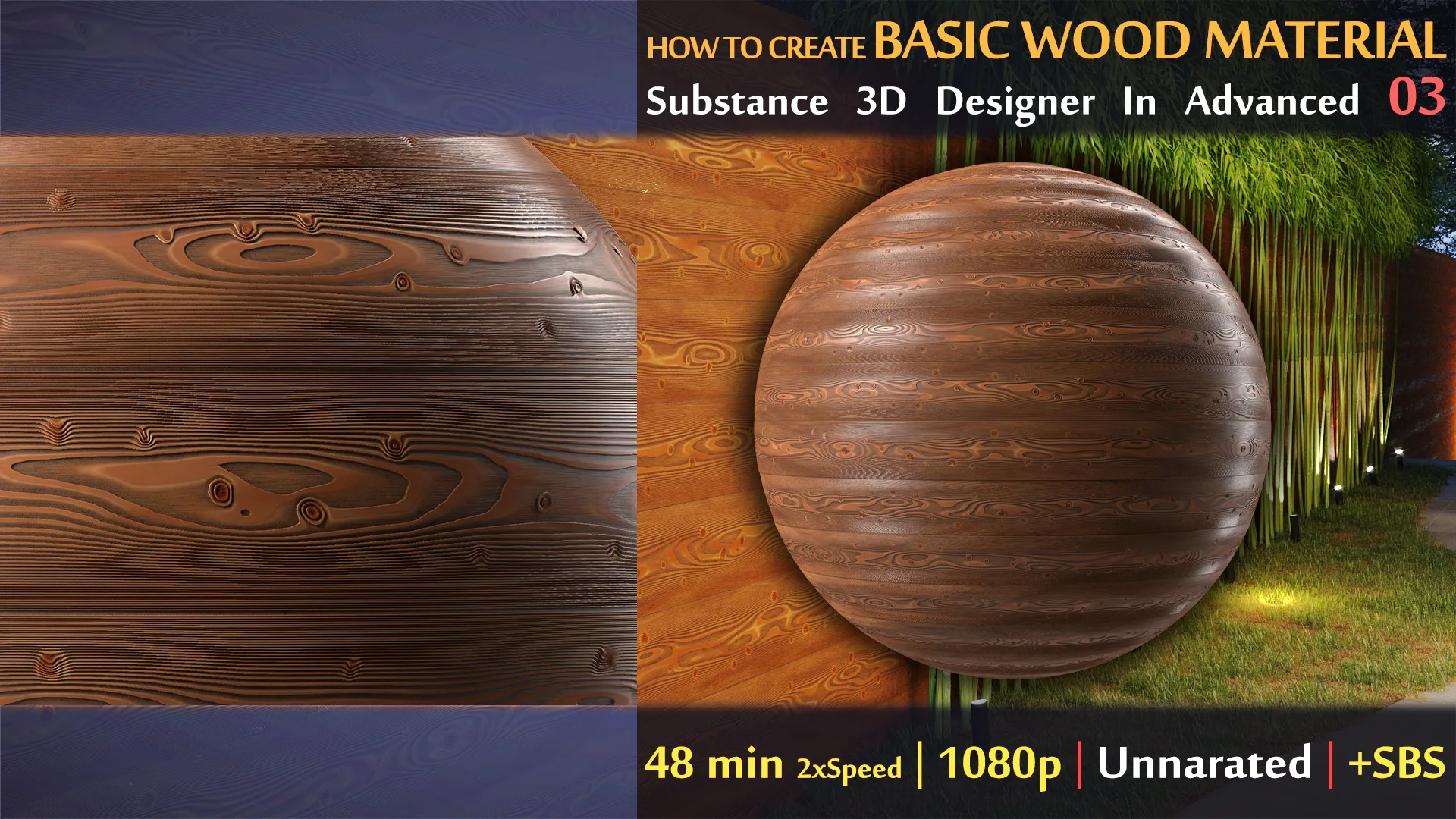 How to create Basic Wood Material | Substance Designer in Advanced 03