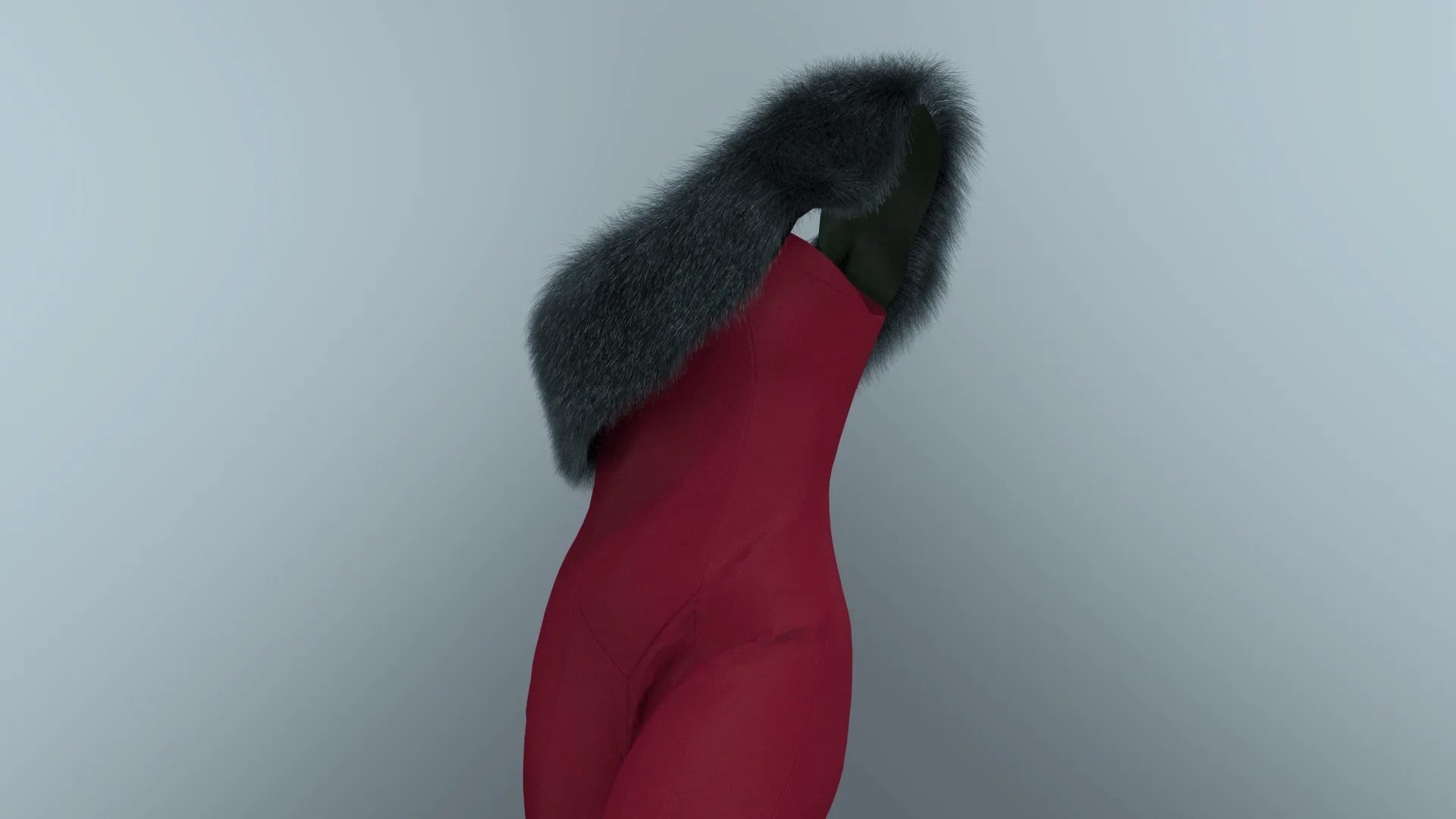 Womens Jumpsuit made from wool and fur