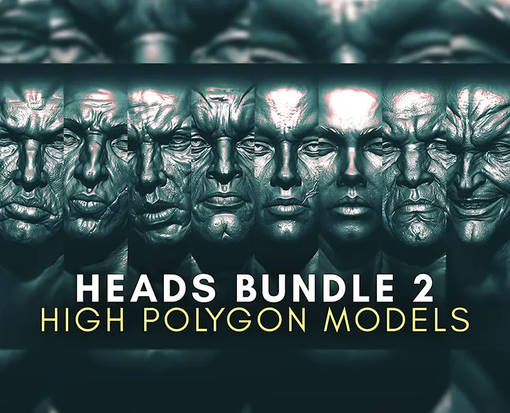 Heads Bundle 2 - 8 Unique Character Portraits