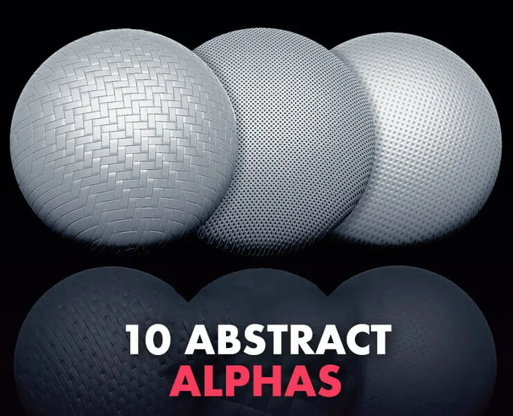 10 Abstract Alphas (ZBrush, Substance, 2K, PSD)