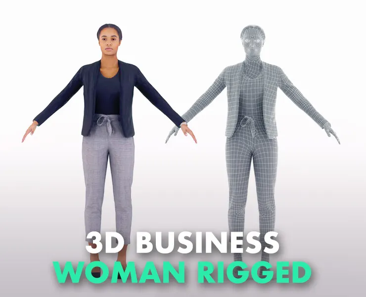 Carla Rigged 001 - 3D Business Woman