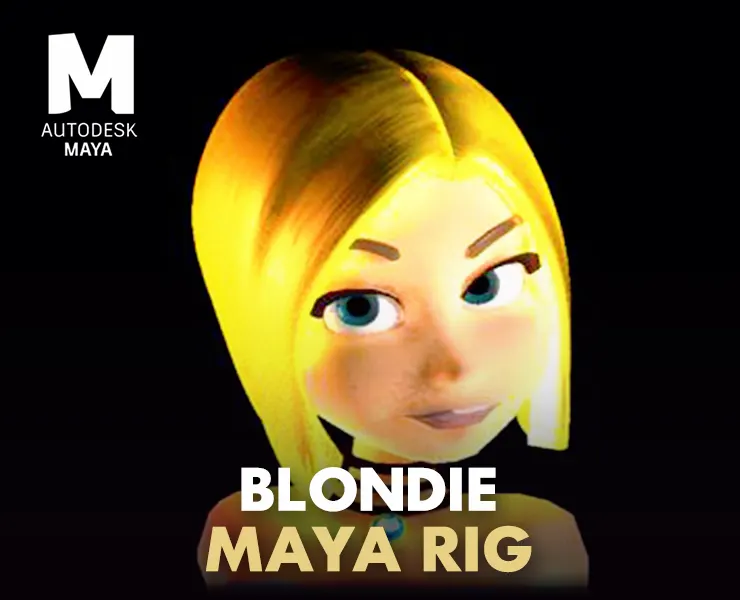 Cartoon Blondie Rigged Character 1.4.0 for Maya