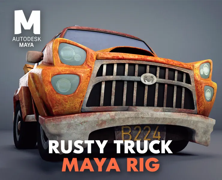 Rusty Truck rig for Maya