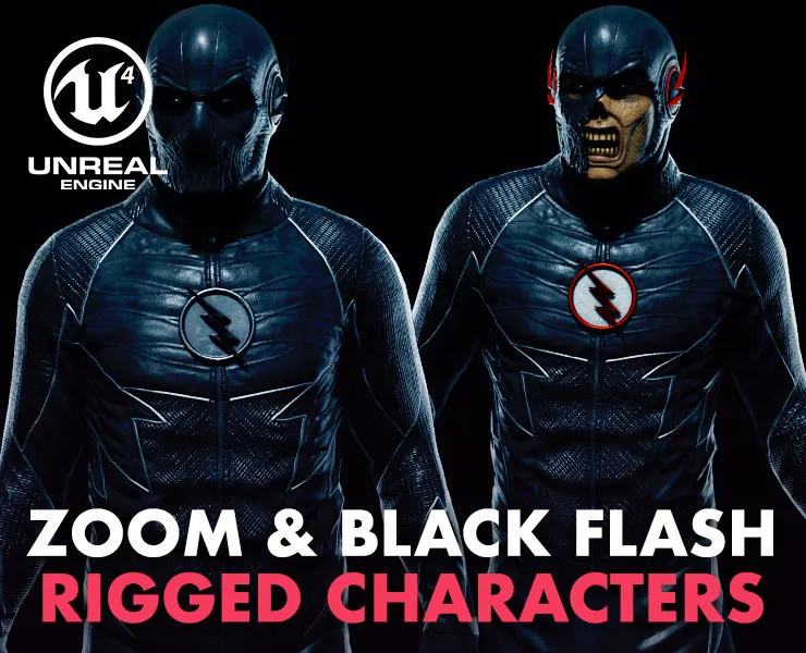 Zoom & Black Flash - Rigged Character Pack