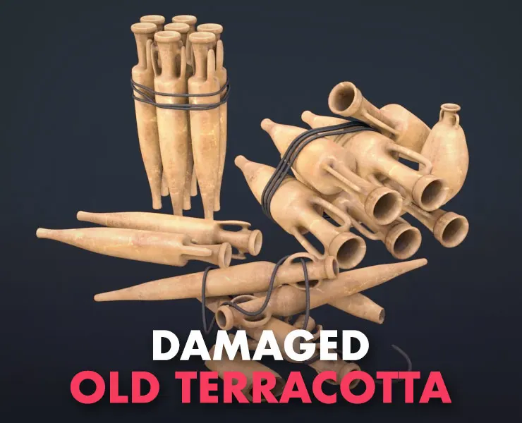Amphora - Damaged Old Terracotta