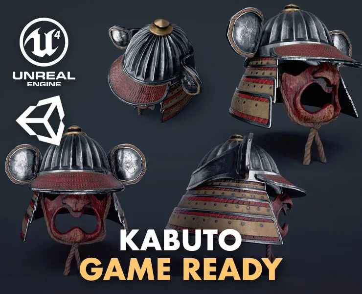 Kabuto Low-poly 3D Model