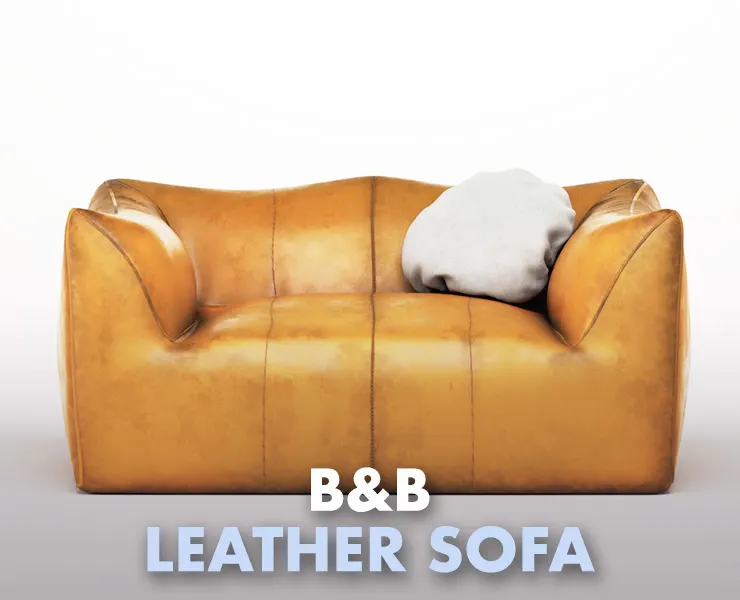 B&B Leather Sofa