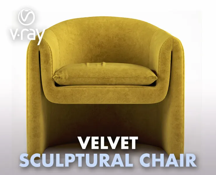 Velvet Sculptural Chair