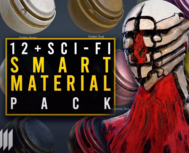 12 Creatures/Sci-fi Smart Materials Pack for Substance Painter