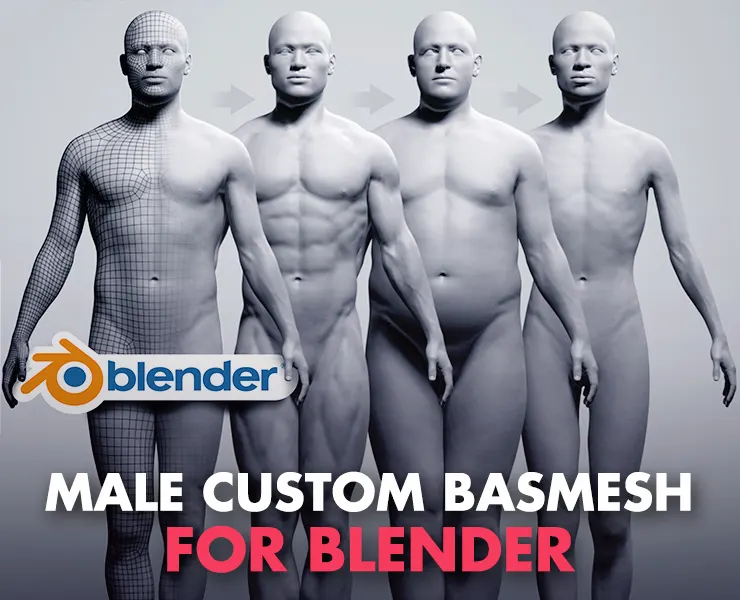 Male Custom Basemesh Lowpoly For Blender