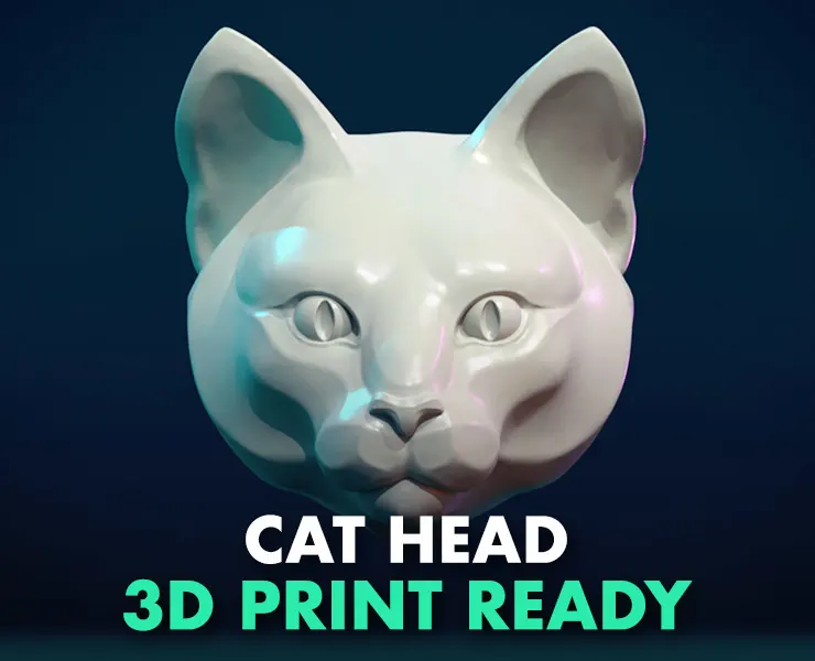 Cat Head - 3D Print Ready