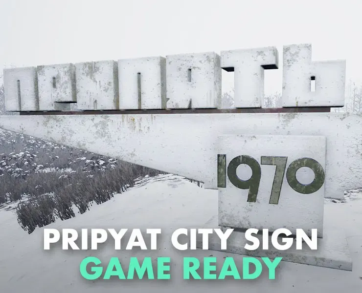 Pripyat City Sign Game-ready