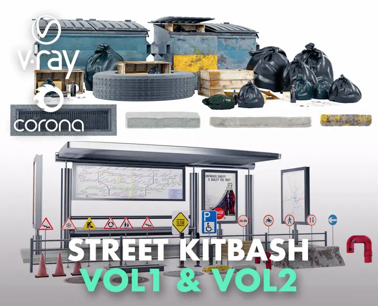 Street Kitbash - Vol1 & Vol2