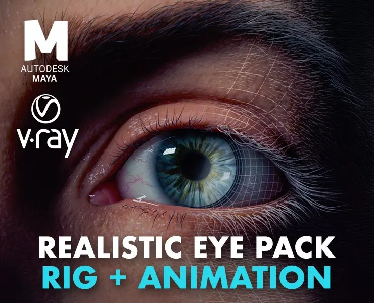 Photorealistic Eye Package + Rig + Animation