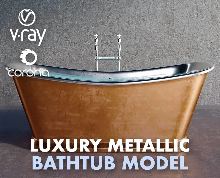Luxury Metallic Bathtub