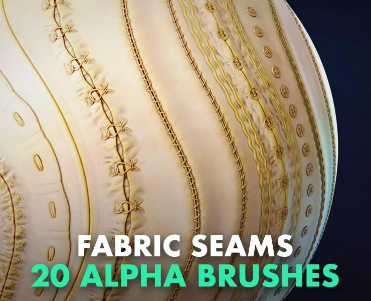 Fabric Seams Vol 1 - 20 Alpha Brushes