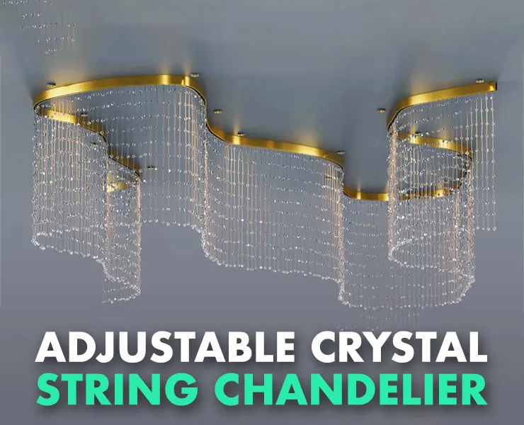 Adjustable Crystal String Chandelier