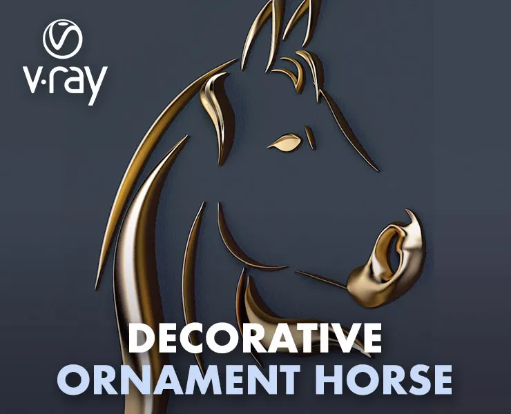 Decorative Ornament Horse (3D printable)