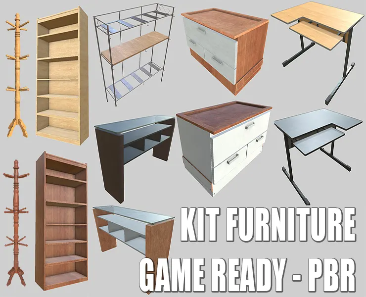 Kit Furniture PBR - Low Poly