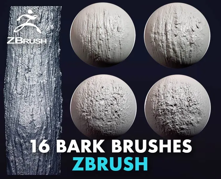 Zbrush - Bark Brushes Vol.1