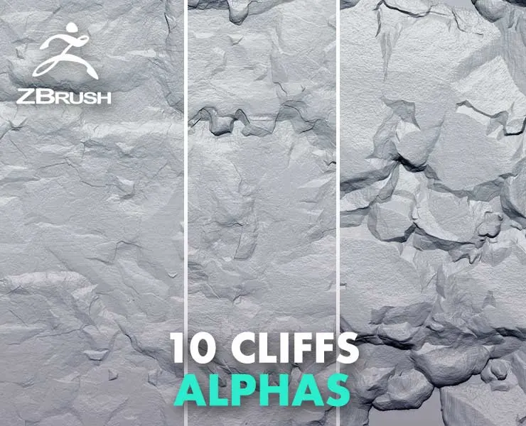 10 Cliffs Alphas (4k, 16 bit)