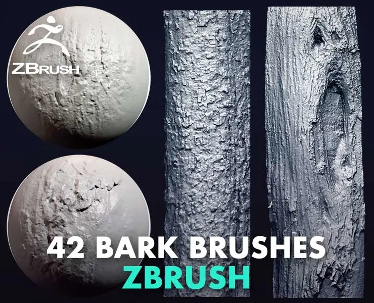 Zbrush - Bark Brushes Vol.2