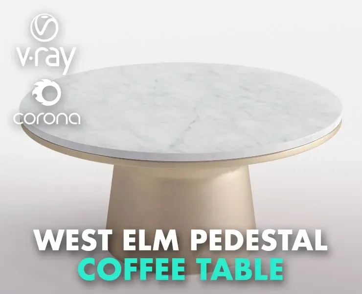 West Elm Pedestal Coffee Table