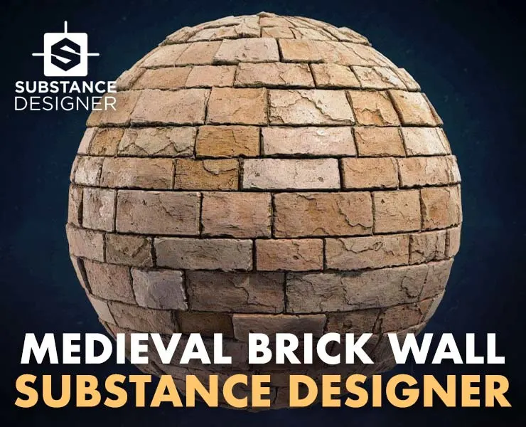 Medieval Brick Wall Material - Substance Designer
