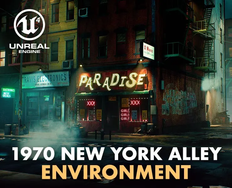 1970s New York City Alley