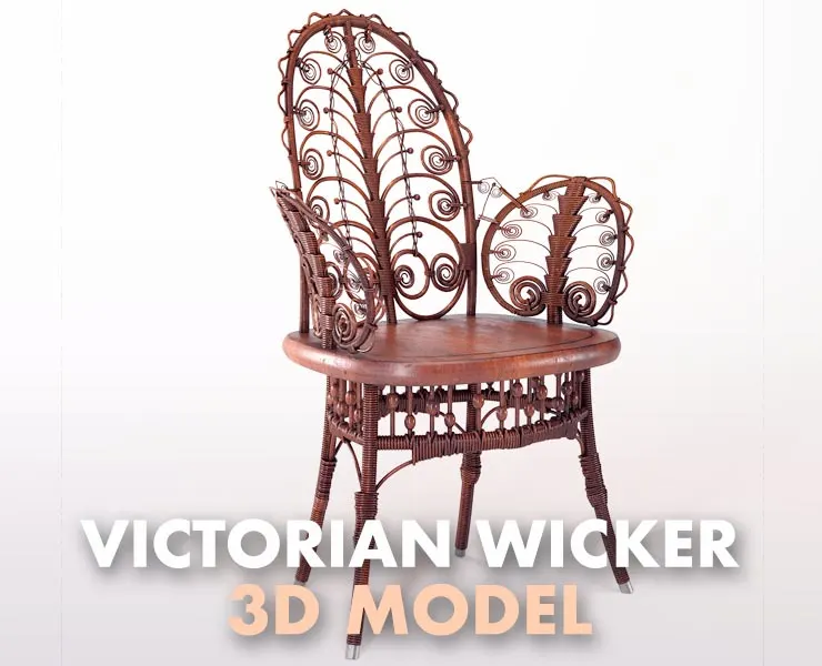 Victorian Wicker Parlor Chair