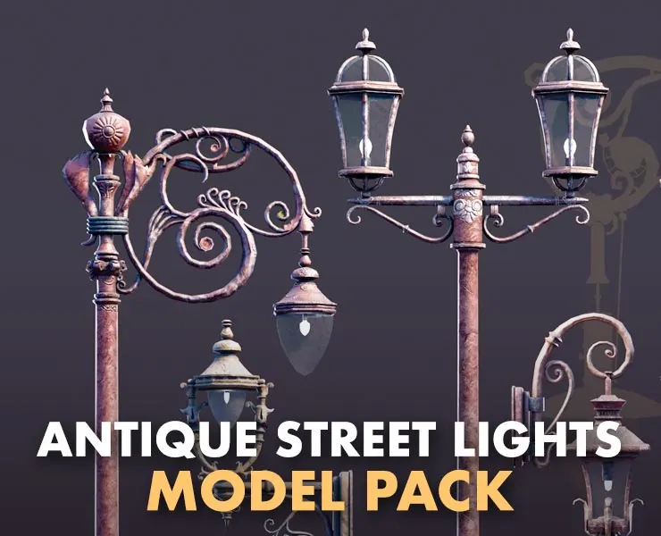 Antique Street Lights Asset Pack