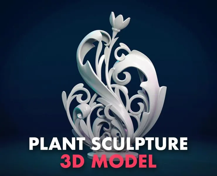 Scroll Plant Sculpture