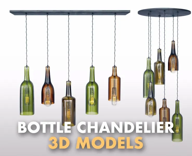 Bottle Chandelier Set - 01