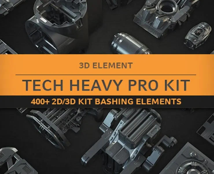 Tech Heavy Pro Kit 400+ 2D & 3D Elements