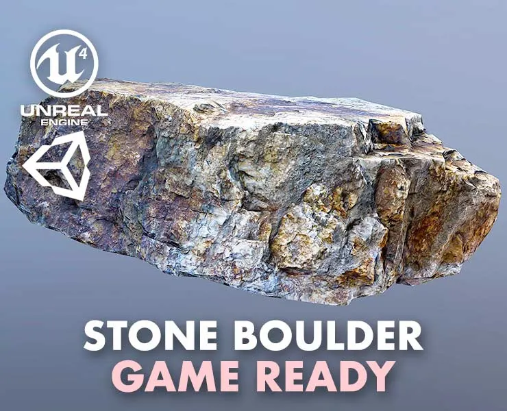 Stone Boulder A6 - Game Ready