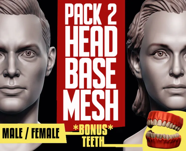 Basemesh Head Pack of 2