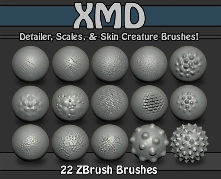 XMD - ZBrush Creature Brush Set 1