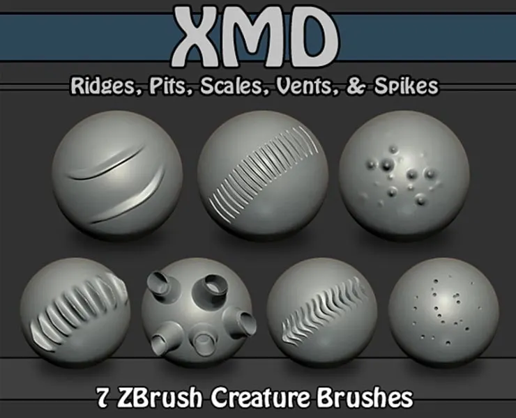 XMD - ZBrush Creature Brush Set 2