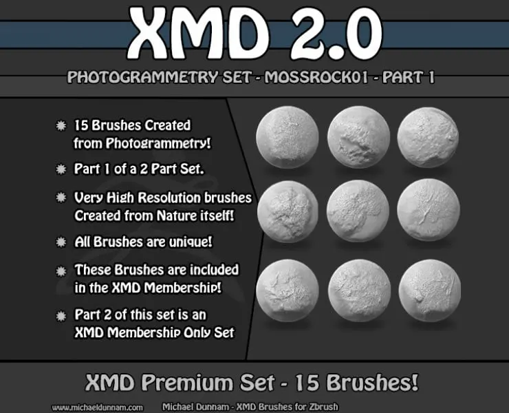 XMD - Premium Photogrammetry MossRock 01 - Part 1 of 2