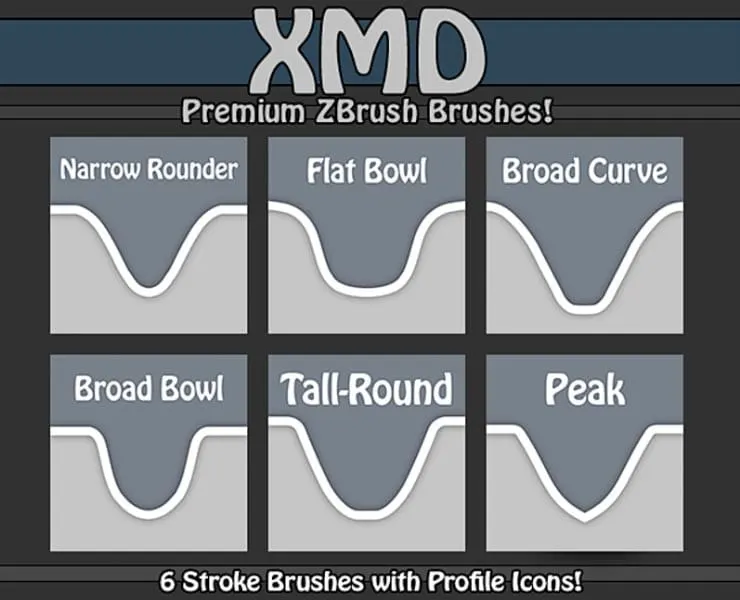XMD - Premium ZBrush Stroke Set 03