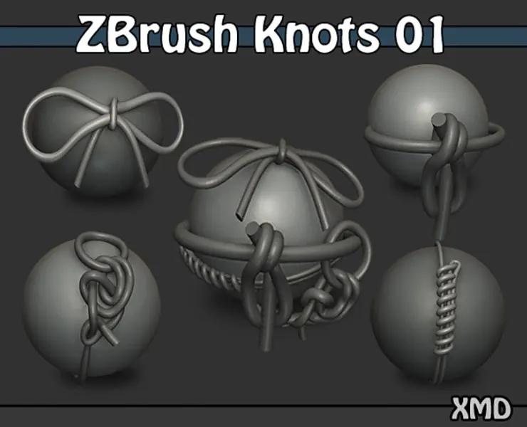 XMD - ZBrush IMM Knots 01
