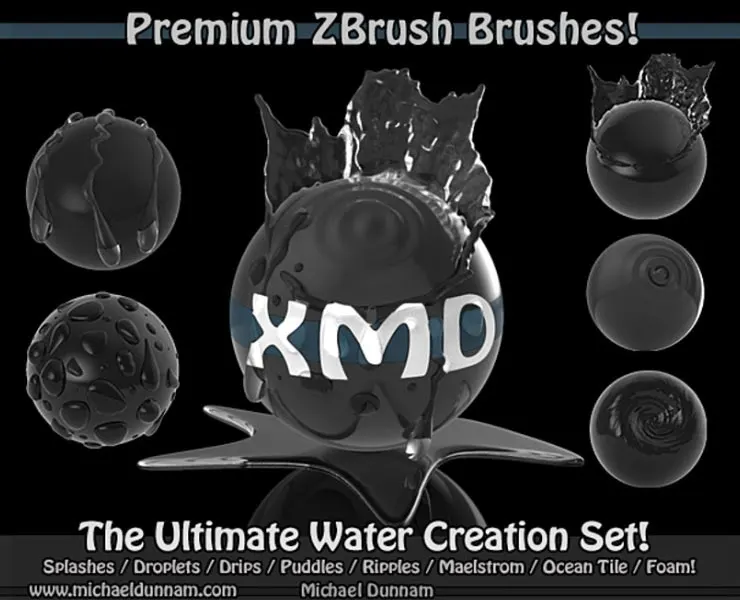 XMD - The Ultimate Water Creation Set - ZBrush Brushes