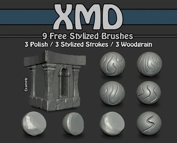 XMD - Free Stylized Brush Set 01