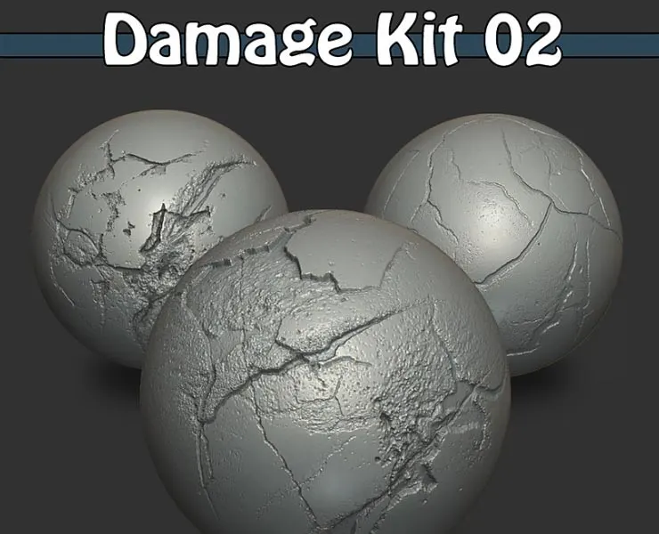 XMD - Damage Kit 02 - ZBrush Brushes