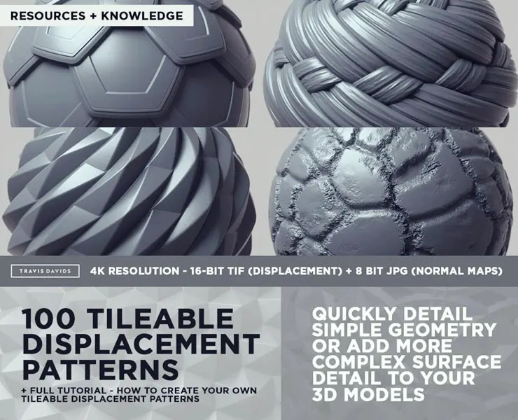 100 Tileable Displacement/Alpha Patterns - COMPLETE PACK