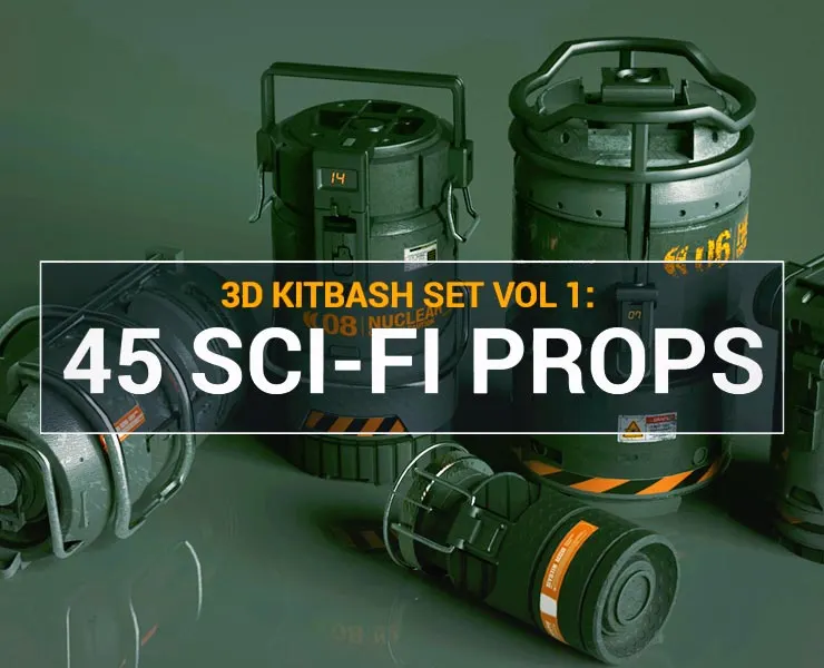 Kitbash Set Vol 1 45 Sci-Fi Props