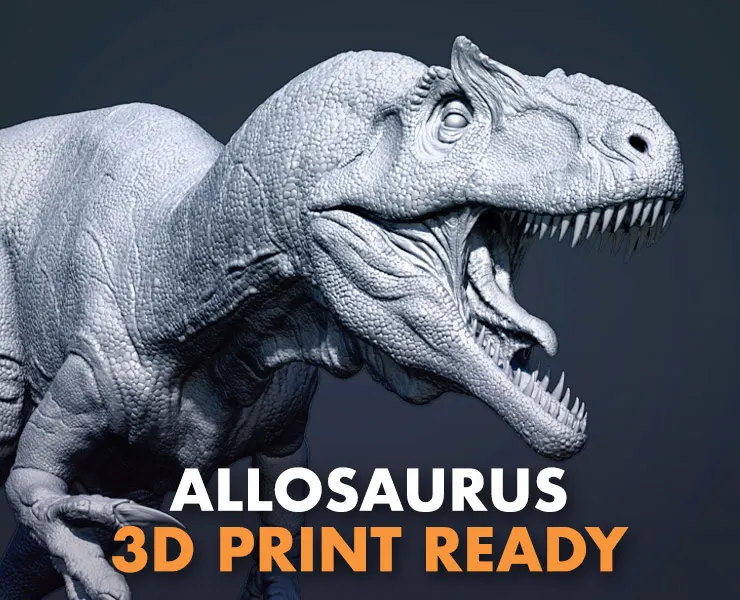 Allosaurus Model for 3D Printing