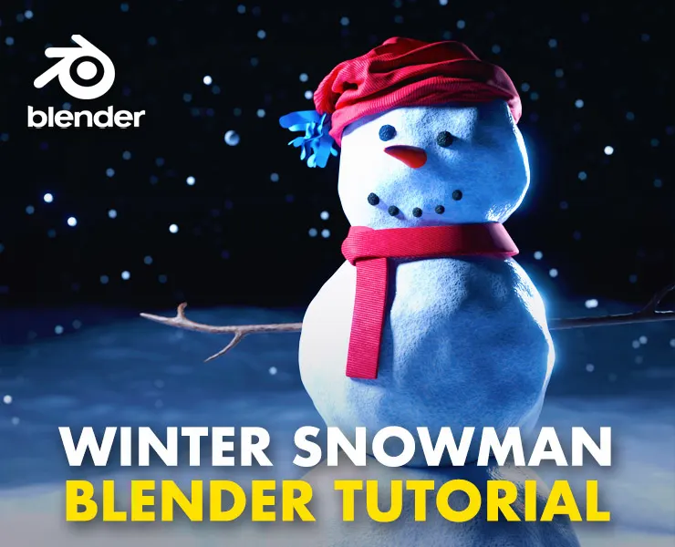 Winter Snowman Scene (Blender Tutorial)