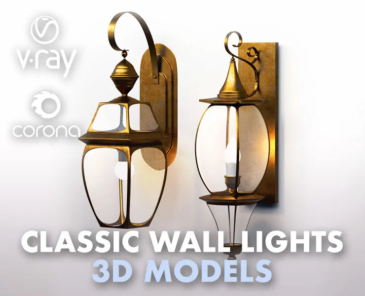 Two Classic Wall Lights