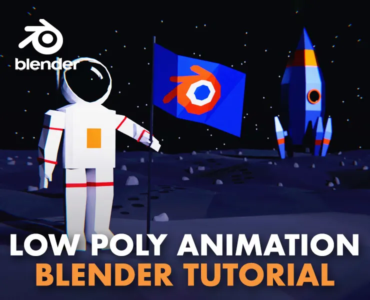 Low Poly Astronaut Animation (Blender Tutorial)